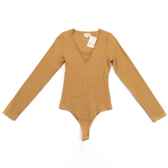 NWT - Yellow Ribbed Bodysuit - Picture 6 of 7